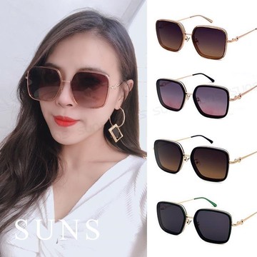 【SUNS】韓版方框玫瑰金墨鏡/太陽眼鏡 抗UV(63567)