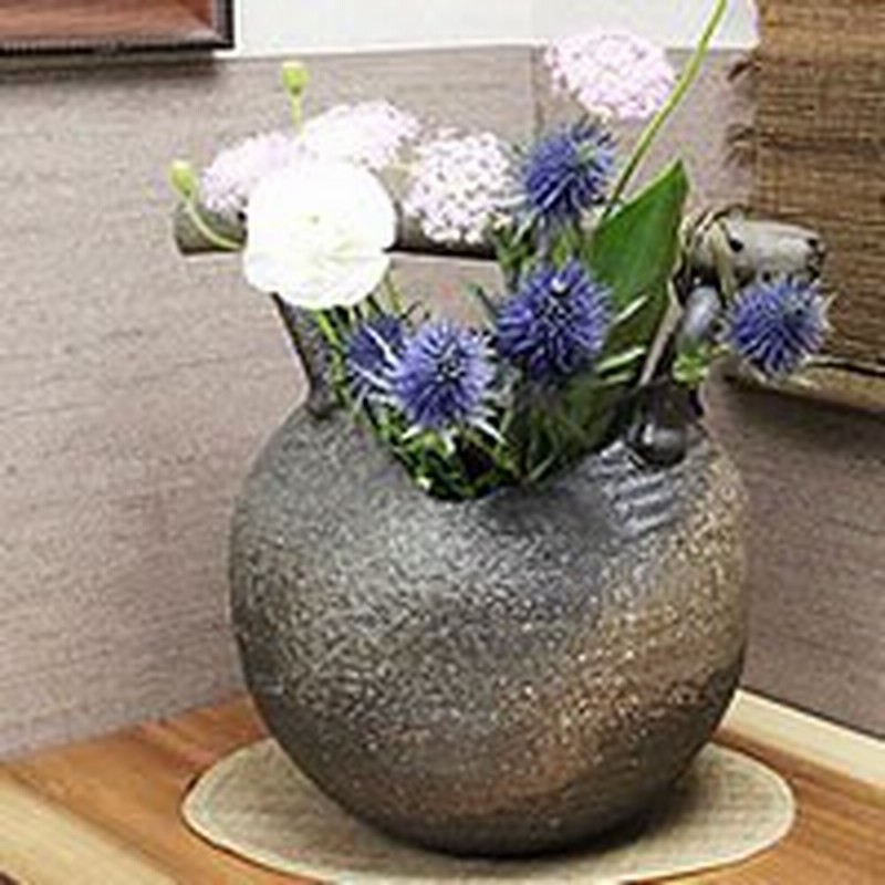 陶器 信楽焼 いちじく花器 フラワーベース つぼ 花瓶 花器花入れ 一輪挿し 和風 手作り 通販 Lineポイント最大1 0 Get Lineショッピング