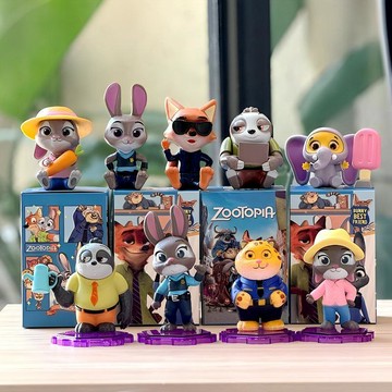 E哥❤現貨可愛瘋狂動物城周邊擺件站姿樹懶兔警官狐狸手辦公仔盲盒扭蛋玩具預售