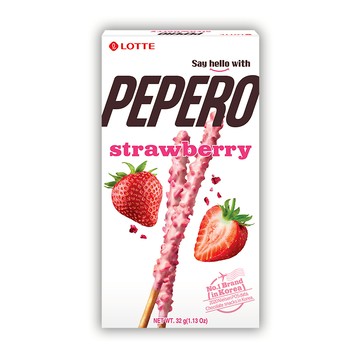 [家速配]LOTTE PEPERO 草莓脆粒餅乾棒32g