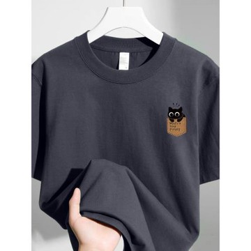 300g重磅純棉短袖t恤男夏季2025新款男女圓領寬松休閑印花上衣潮