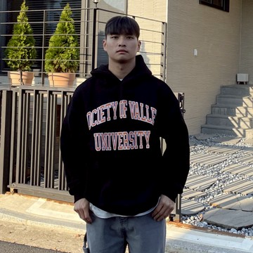 正韓SOCIETY拉絨雙排字母連帽上衣 4色YUPPIE 現貨優惠商品