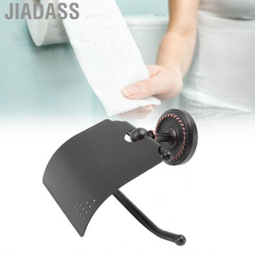 jiadass 復古衛生紙架金屬壁掛式捲紙紙巾架古代卷 DIY 浴室廚房櫃下配件黑色