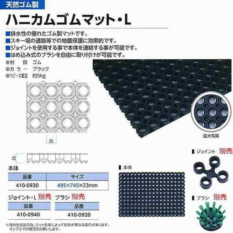 ミヅシマ 排水性に優れたゴム製マット ハニカムゴムマットｌ 410 0930 495 745mm 通販 Lineポイント最大0 5 Get Lineショッピング