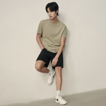 GIORDANO 韓國同款 男裝網裡抽繩鬆緊腰休閒短褲【多色任選】