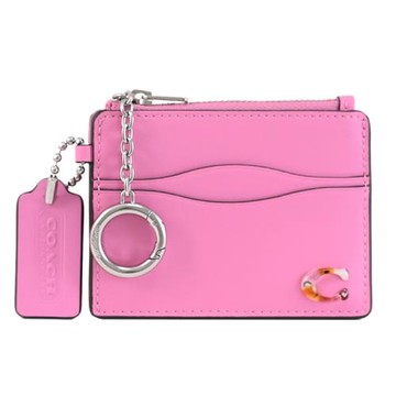 COACH CBM04 Coachtopia 波浪設計鑰匙卡片零錢包.亮洋紅