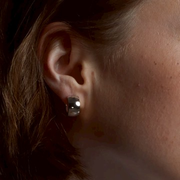 LESIS｜Golden Hoop 經典寬版耳環 金/銀 - SILVER銀