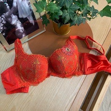 【曼黛瑪璉】深溝低脊心內衣 C70.C75 罩杯(喜紅)