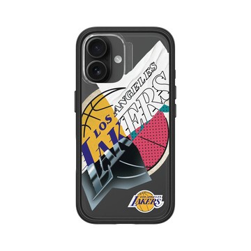 iPhone 16 Mod NX 黑 - NBA - 拼接系列-洛杉磯湖人 L.A. Lakers - Style Mix