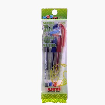 [家速配]三菱UM151(0.5)鋼珠筆3入<藍1黑1紅1>