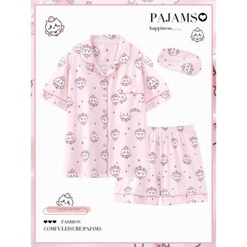 吉伊卡哇小八夏季睡衣女純棉短袖2025年新款ins風薄款家居服套裝