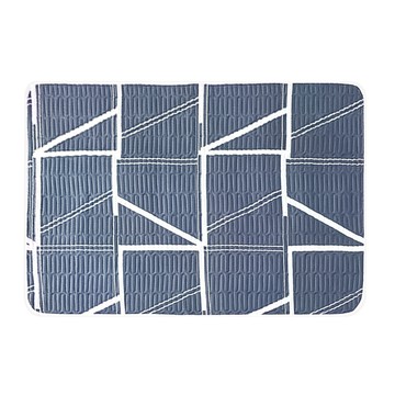 防水透氣保潔墊 馨金香 3件組  70 x 50cm  幾何圖案 藍色 + 白色