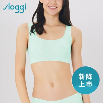 sloggi-ZERO FEEL 2.0升級版零感系列高圓小V領背心式無鋼圈內衣 薄荷綠｜88R382 GF