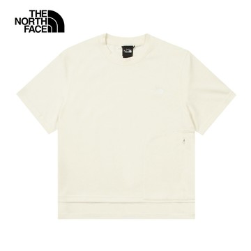 UE女款米白色舒適短袖T恤｜8CMAQLI