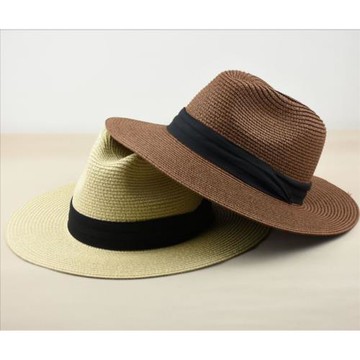 青中年出游休閑草帽英倫范巴拿馬帽子超大頭圍遮陽海邊沙灘太陽帽