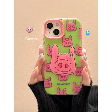 搞怪粉豬支架適用三星s21ultra手機殼硅膠透明s23/s22+創意s20fe卡通a54a53可愛男女note20小眾s10+全包防摔