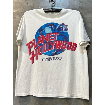 Planet Hollywood好萊塢星球美式復古重磅純棉cec短袖男女質感T恤