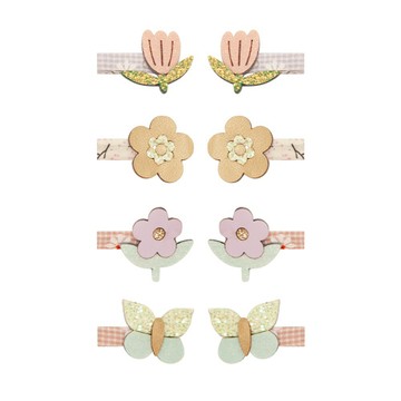 Mimi & Lula｜SS25_夢幻花園_花花蝴蝶迷你髮夾8入
