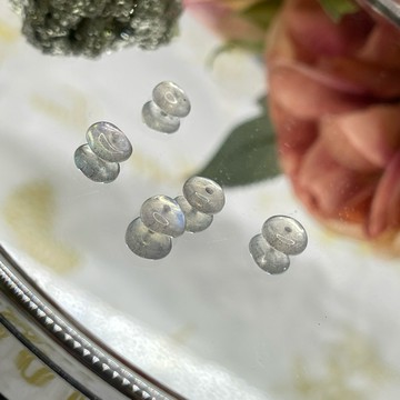 💕Crystal Treasure💕晶寶💕藍月光石 藍月光 算盤珠 隔珠 顆顆光感 散珠 單珠