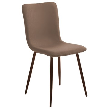 E-home Daisy戴希布面簡約餐椅 LKC014C-br 棕色 簡約設計 舒適布面 提升用餐體驗  1個