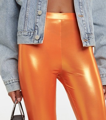 Alessandra Rich Lamé jersey leggings