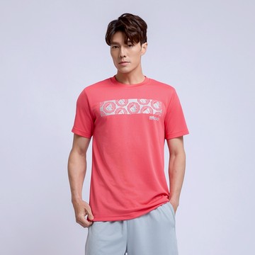 KINGO女款｜立體格紋粉紅T恤 512603