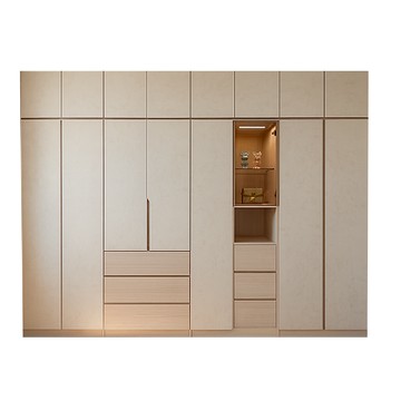 直人木業-CLOUDLIGHT雲光晨霧高被櫥衣櫃組304公分(雙吊+三抽+展示+單吊暗三抽)