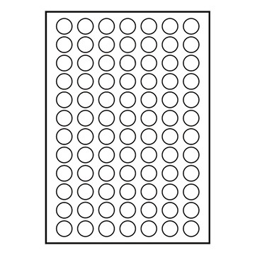 鶴屋 A4三用電腦標籤 B20W 直徑20mm 127號  96格  105張