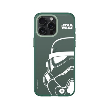 iPhone 15 Pro Max Clear 憂墨綠 - 迪士尼-星際大戰 Star Wars - 星際大戰 – 風暴兵白線條