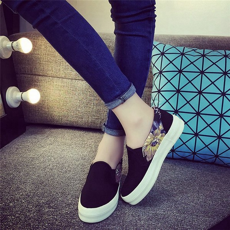 スニーカー スリッポン レディース 厚底 ローヒール 2cm 花柄 カジュアル シューズ キャンバス レディースシューズ 夏 無地 おしゃれ スニーカー ローカット 通販 Lineポイント最大0 5 Get Lineショッピング