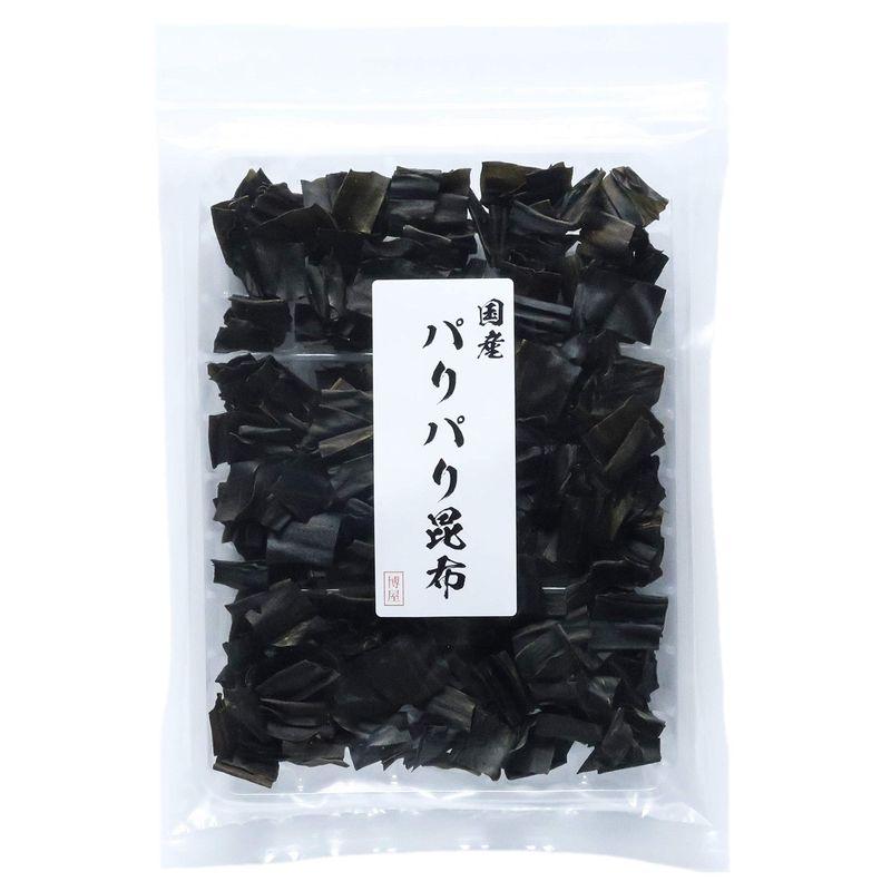 e-hiroya 国産 パリパリ 昆布 100g チャック袋入