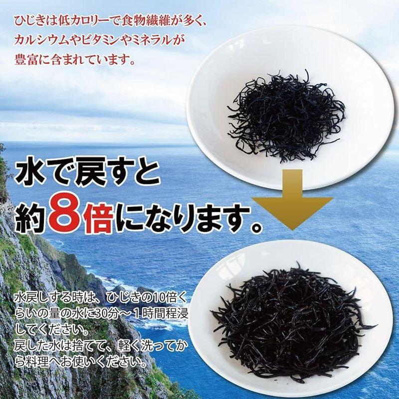 海藻 ひじき 40g×2袋 北海道木古内産 手摘み 天然もの 水で戻したら8倍 チャック付き