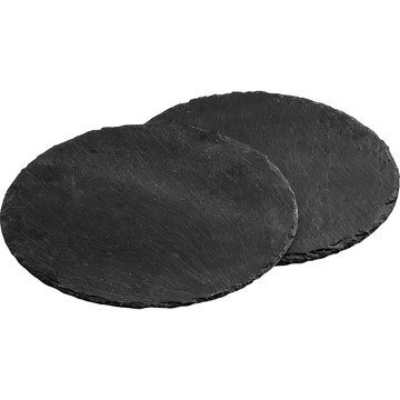 Premier 磐石餐墊 圓  黑色  2個  25 x 25cm