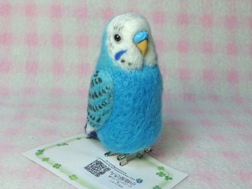 虎皮鸚鵡 奧珀琳 mini♪☆ 磁鐵/胸針二選一★可變更鼻色 訂製 羊毛鸚鵡 羊毛氈