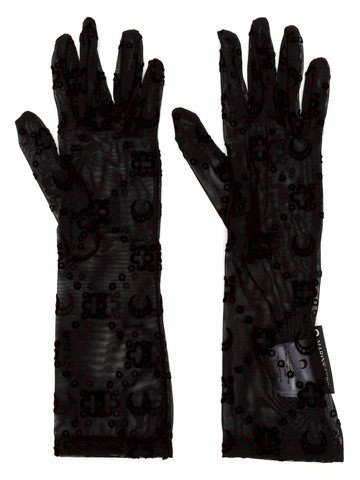 Marine Serre Flocked-Monogram Gloves