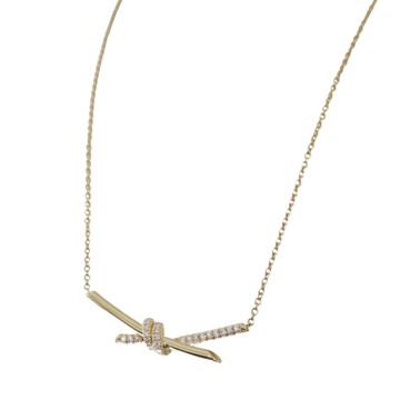 Tiffany & Co 蒂芬妮 18K黃金 鑽石 Knot 項鍊 68887216 【二手名牌BRAND OFF】