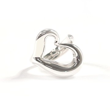 【日本直送 中古美品】8號 蒂芙尼 TIFFANY&Co. 戒指 鏤空心形 Elsa Peretti 純銀