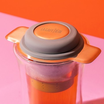 《La Cafetiere》附蓋可折疊雙柄矽膠濾茶器 - 濾茶網 過濾茶葉 茶具