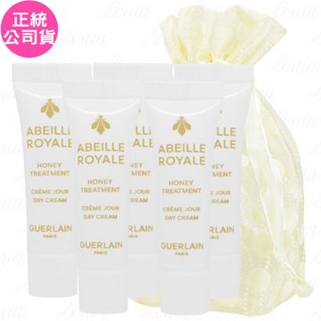 GUERLAIN 嬌蘭 皇家蜂王乳蜂蜜修護白霜(3ml)*5 旅行袋組(公司貨)
