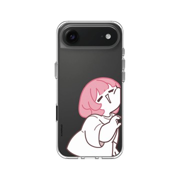 iPhone Air Clear Case（相機按鈕） 透明 - 於是日常了 - 高調閃光彈－比心RJ