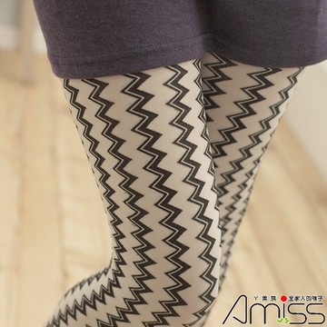 Amiss 歐美時尚‧精緻造型褲襪-閃電搖滾【Z404-73】