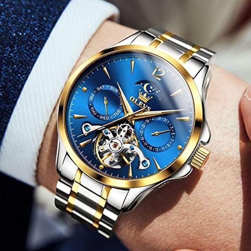 OLEVS 腕時計 うで時計 メンズ 紳士 人気 かっこいい デイナイト 自動