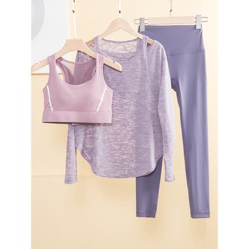 (免運)秋冬長袖高級感訓練瑜伽服套裝女寬松跑步速干運動罩衫專業健身衣