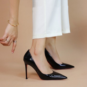 夜店高跟鞋 紅底高跟鞋女純欲尖頭裸色單鞋性感細跟酒吧ol工作鞋YY316公司貨