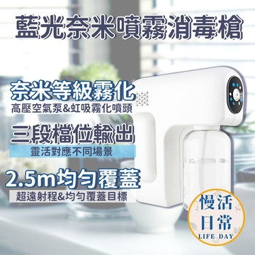 隔日到貨 輕巧款 國際版 CUIDING 藍光奈米噴霧槍 藍光奈米噴霧消毒槍 霧化器 消毒噴霧槍 手持酒精噴霧機 消毒槍