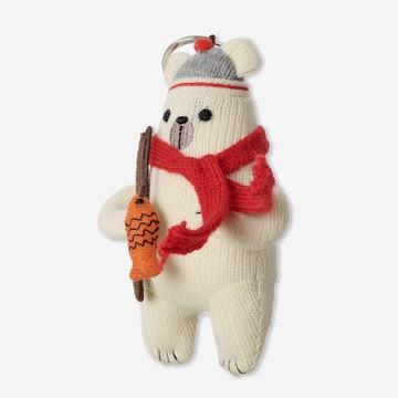 Roots 家飾-FISHING POLAR BEAR鑰匙圈 (拼色)