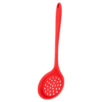Quasi 矽膠料理湯杓 孔  32 x 10cm  紅色  1支