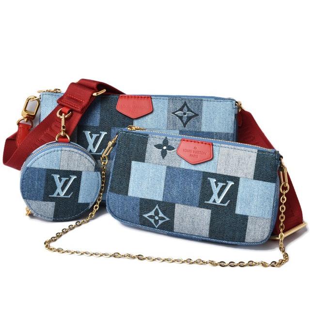 M44990 Louis Vuitton 2020 Monogram Denim Multi Pochette Accessoires