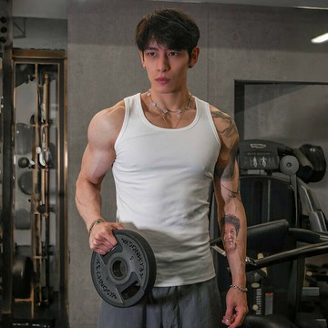 美式重磅 純色細螺紋背心 超彈性 棉質 穿搭吊嘎 運動健身 打底無袖T恤 運動背心 健身 平背 坦克背心 內搭 素面純棉