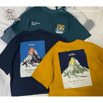 Lumi小鹿米 🍄🍄 現貨（110～170）純棉 冰河雪山T恤 兒童T恤 兒童短袖T恤 男童T恤 男童 男大童 A165